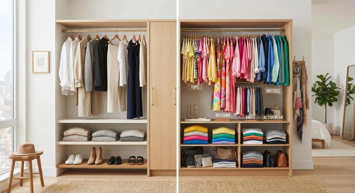 Capsule Closet vs. Category-Based Wardrobe: Two Approaches to Clothing Organization