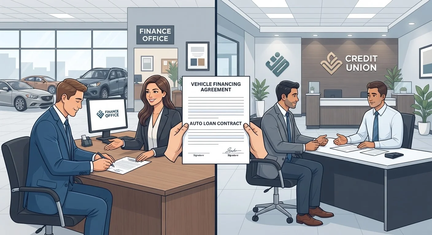 Financing a Car Through a Dealership vs. a Bank or Credit Union
