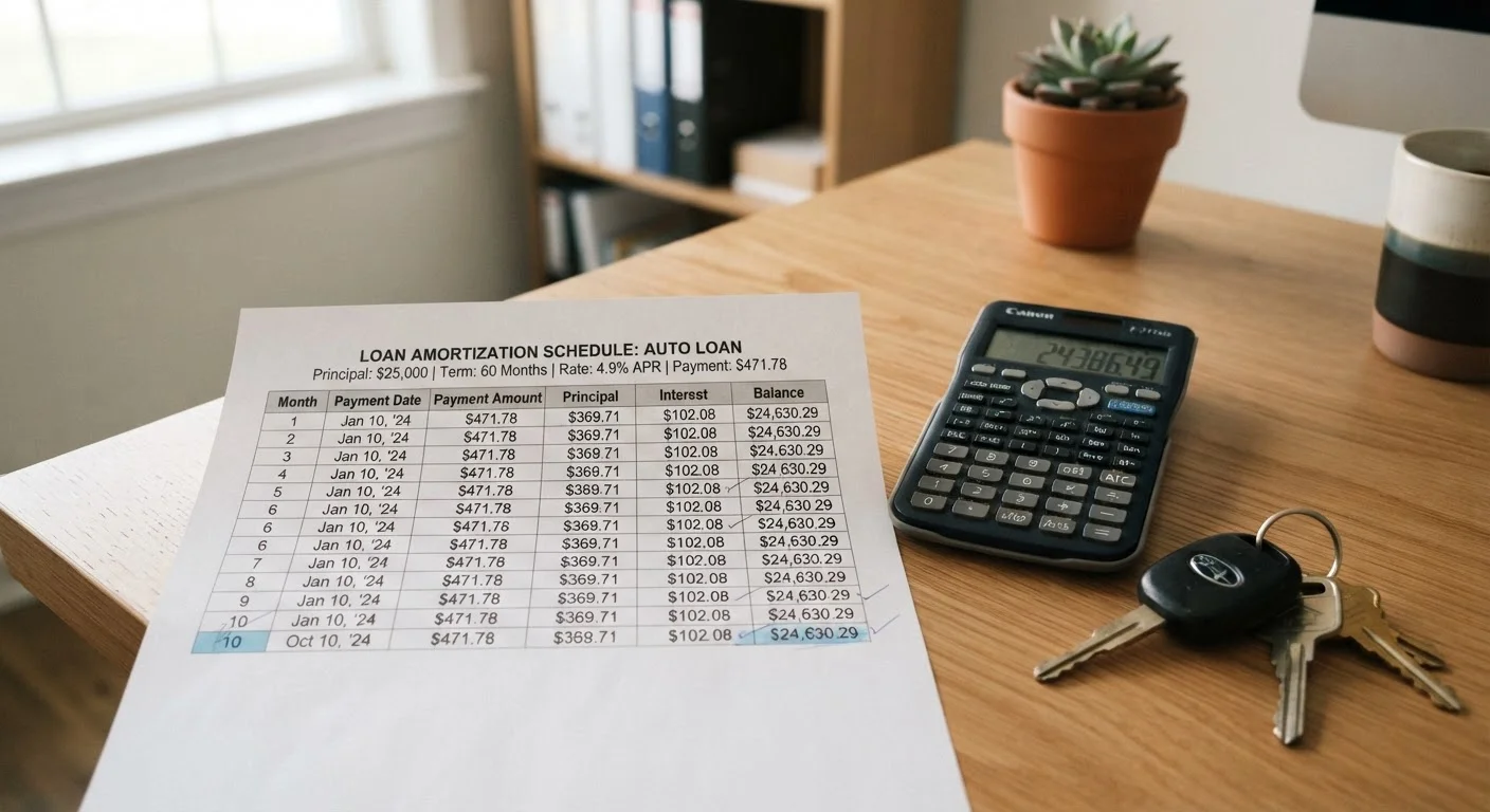 How to Read a Loan Amortization Schedule for Your Car