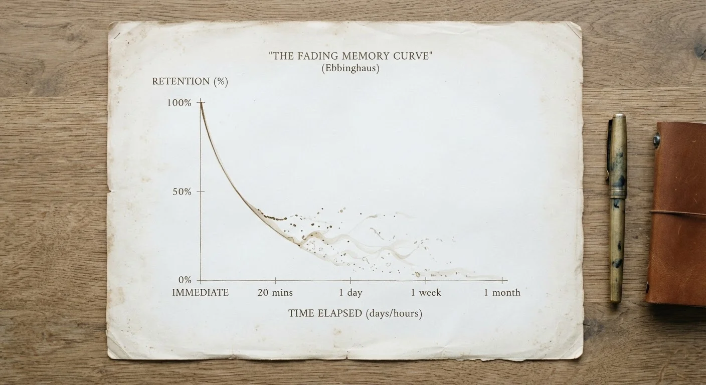 The Forgetting Curve: What Ebbinghaus's Research Actually Tells Us About Memory Decay